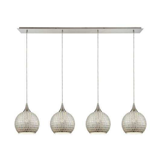 Fusion 46'' Wide 4-Light Multi Pendant - Satin Nickel