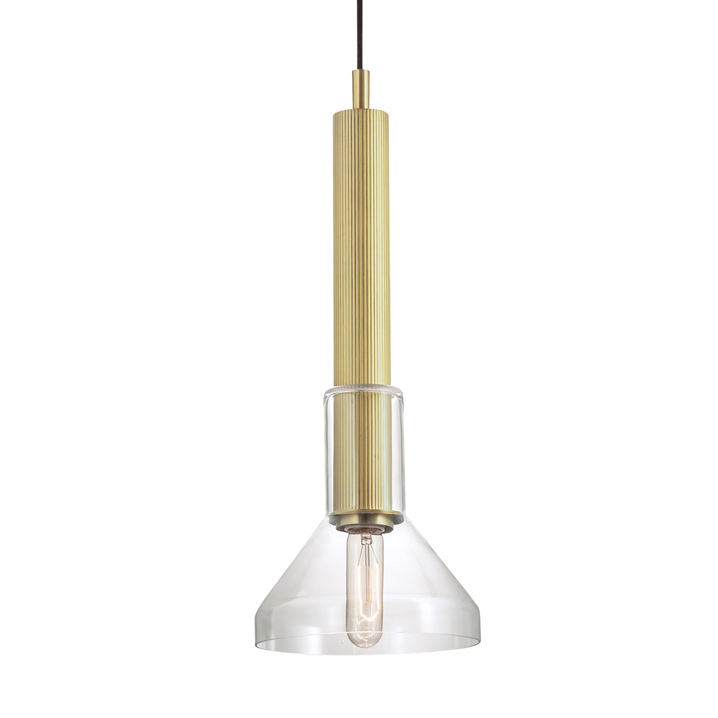 Funnel 7.63'' Wide 1-Light Pendant- Satin Brass