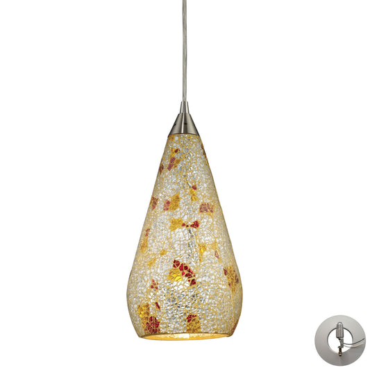 Curvalo 6'' Wide 1-Light Mini Pendant - Satin Nickel - Includes Adapter Kit