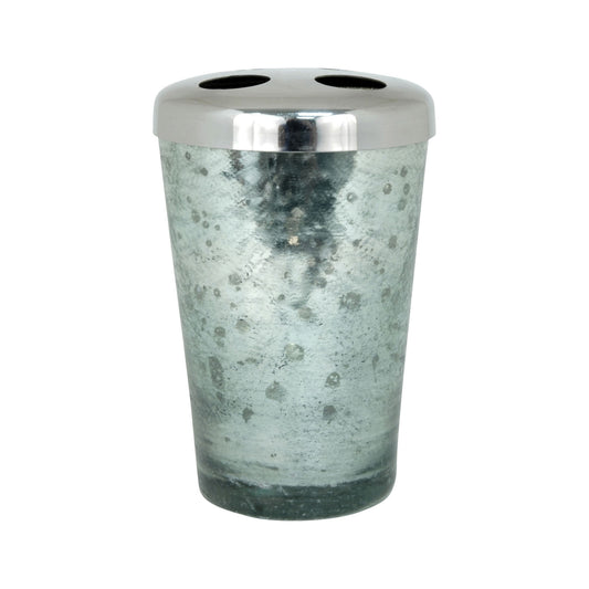 Malibu Toothbrush Holder - Antique Azure and Silver