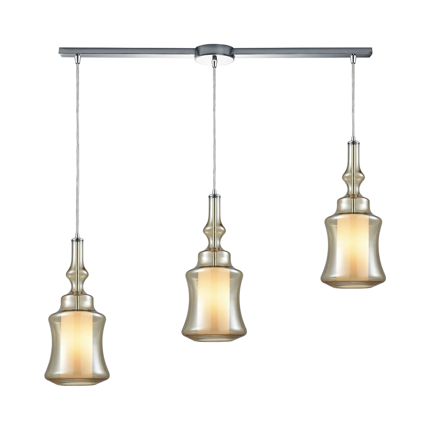 Alora 36'' Wide 3-Light Slim Linear Pendant - Polished Chrome