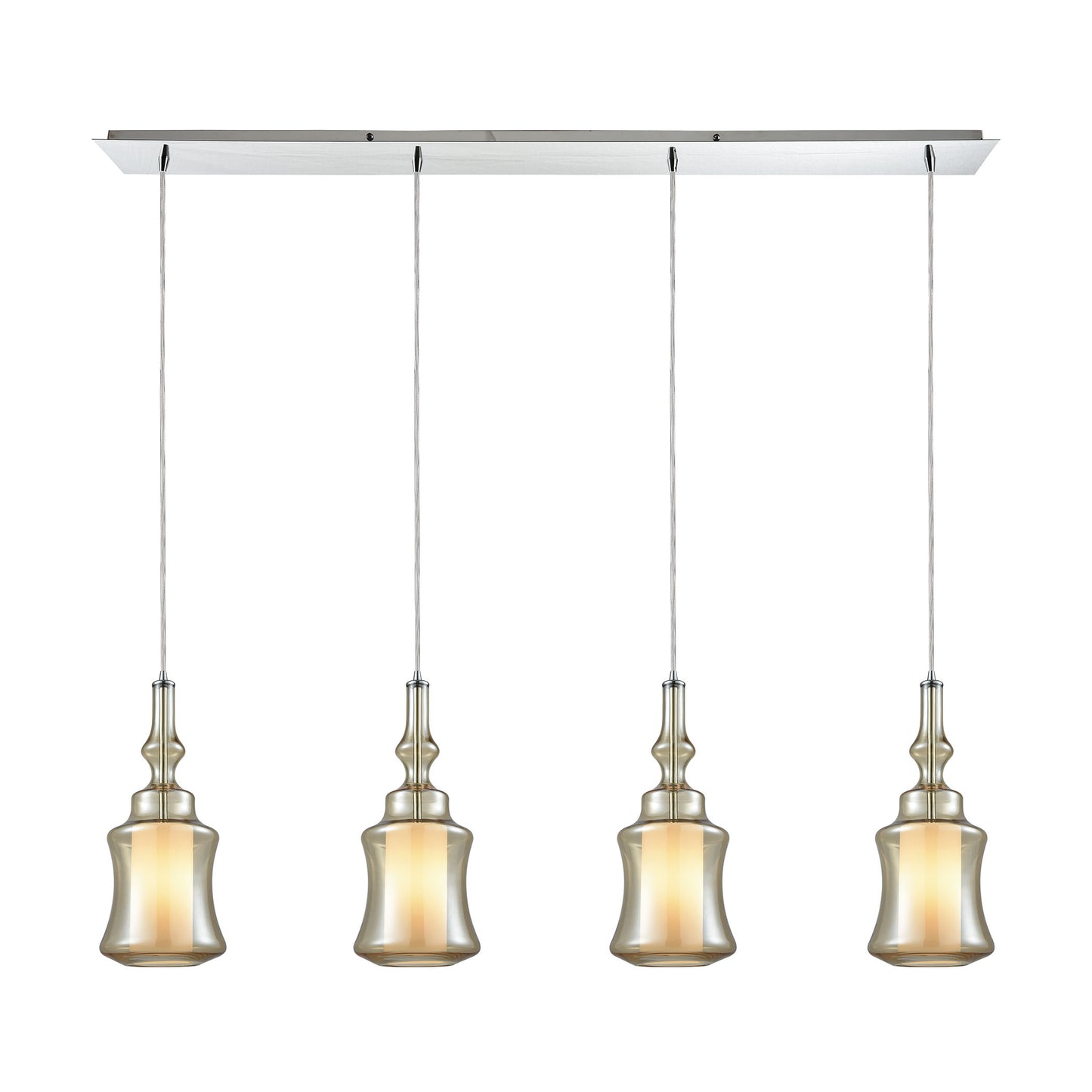 Alora 46'' Wide 4-Light Linear Pendant - Polished Chrome
