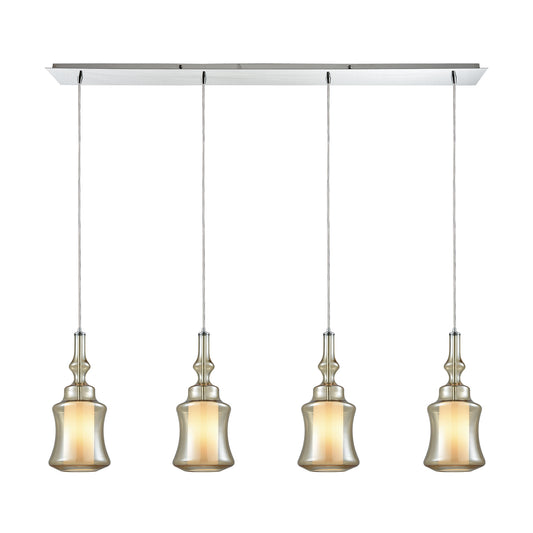 Alora 46'' Wide 4-Light Linear Pendant - Polished Chrome