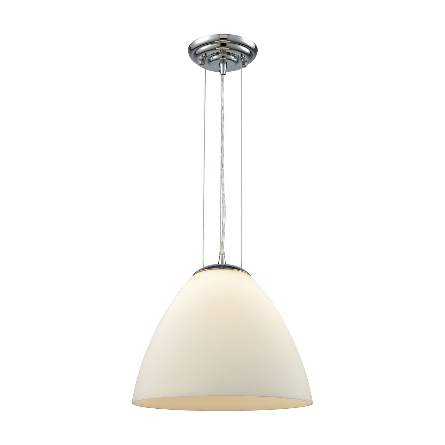 Merida 12'' Wide 1-Light Mini Pendant - Polished Chrome - Includes Adapter Kit