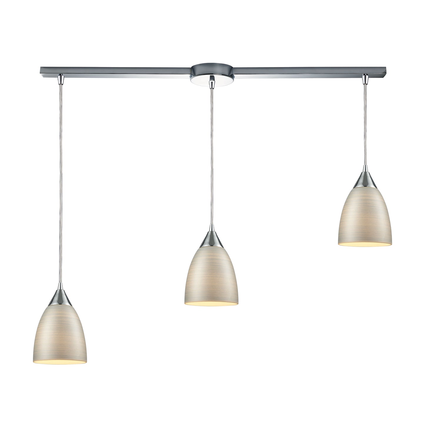 Merida 36'' Wide 3-Light Slim Linear Pendant - Polished Chrome