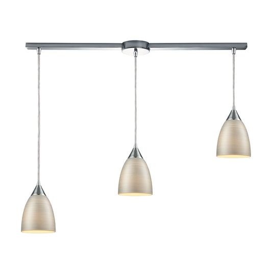 Merida 36'' Wide 3-Light Slim Linear Pendant - Polished Chrome