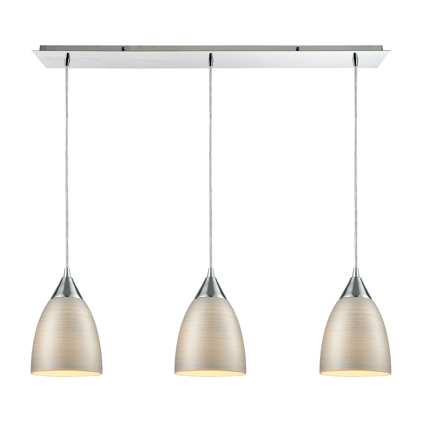 Merida 36'' Wide 3-Light Linear Pendant - Polished Chrome