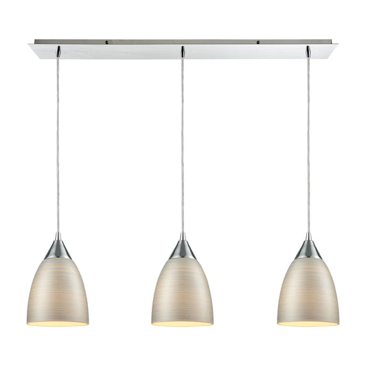 Merida 36'' Wide 3-Light Linear Pendant - Polished Chrome