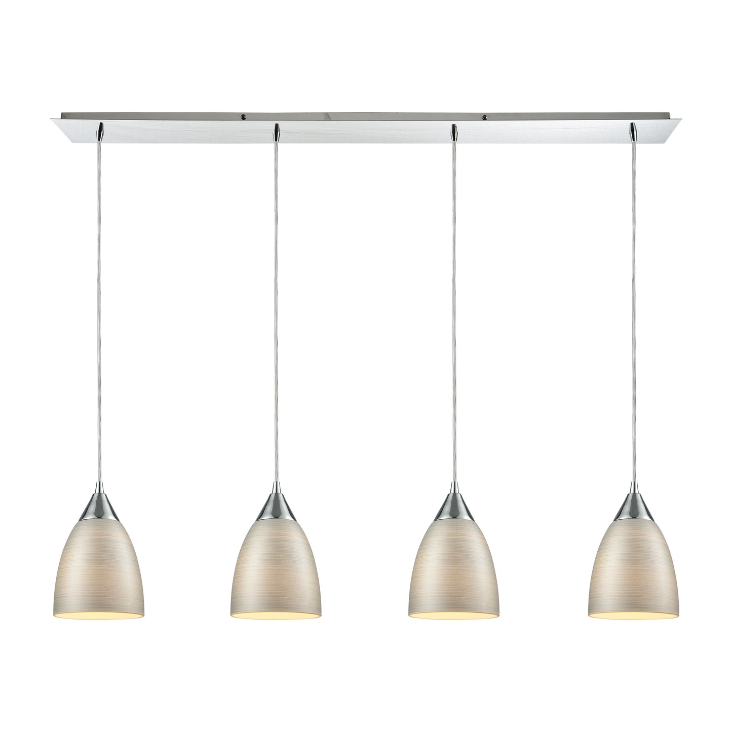 Merida 46'' Wide 4-Light Linear Pendant - Polished Chrome