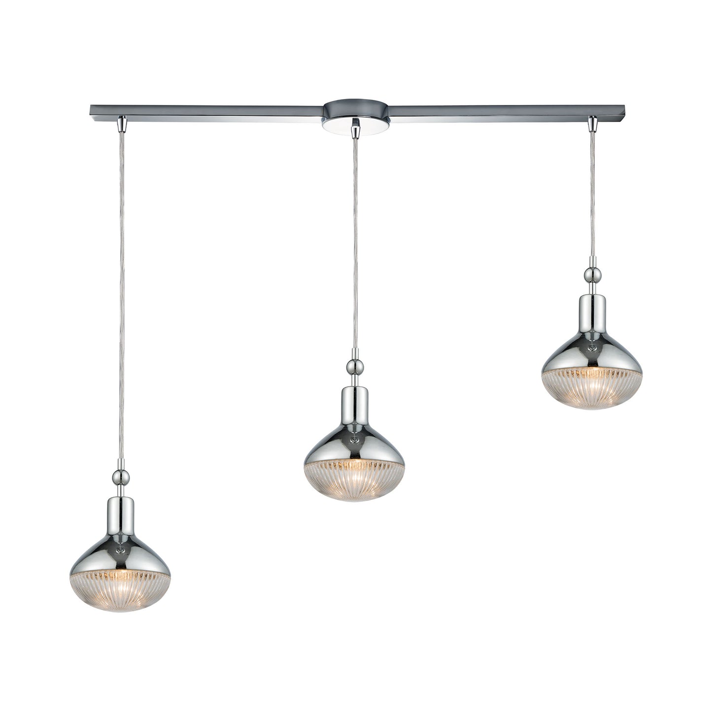 Ravette 38'' Wide 3-Light Slim Linear Pendant - Polished Chrome