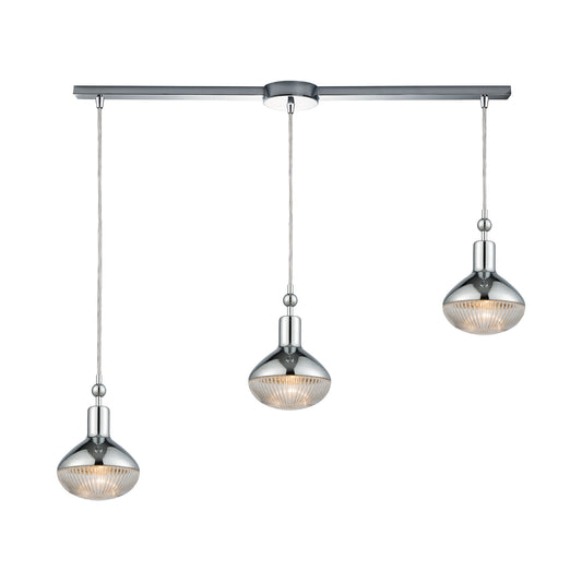 Ravette 38'' Wide 3-Light Slim Linear Pendant - Polished Chrome