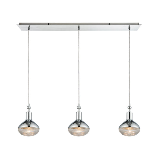 Ravette 36'' Wide 3-Light Linear Pendant - Polished Chrome