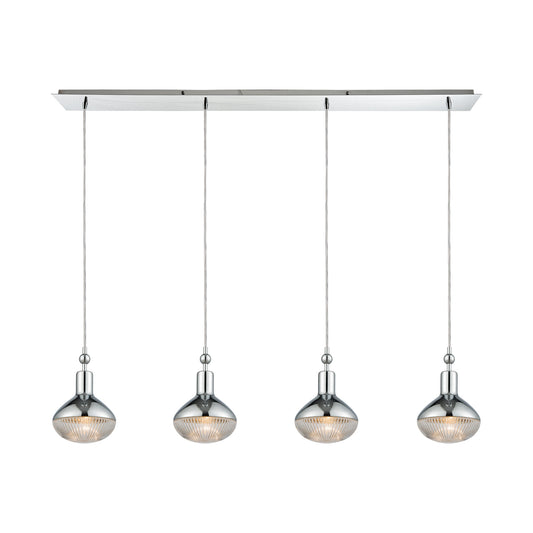 Ravette 46'' Wide 4-Light Linear Pendant - Polished Chrome