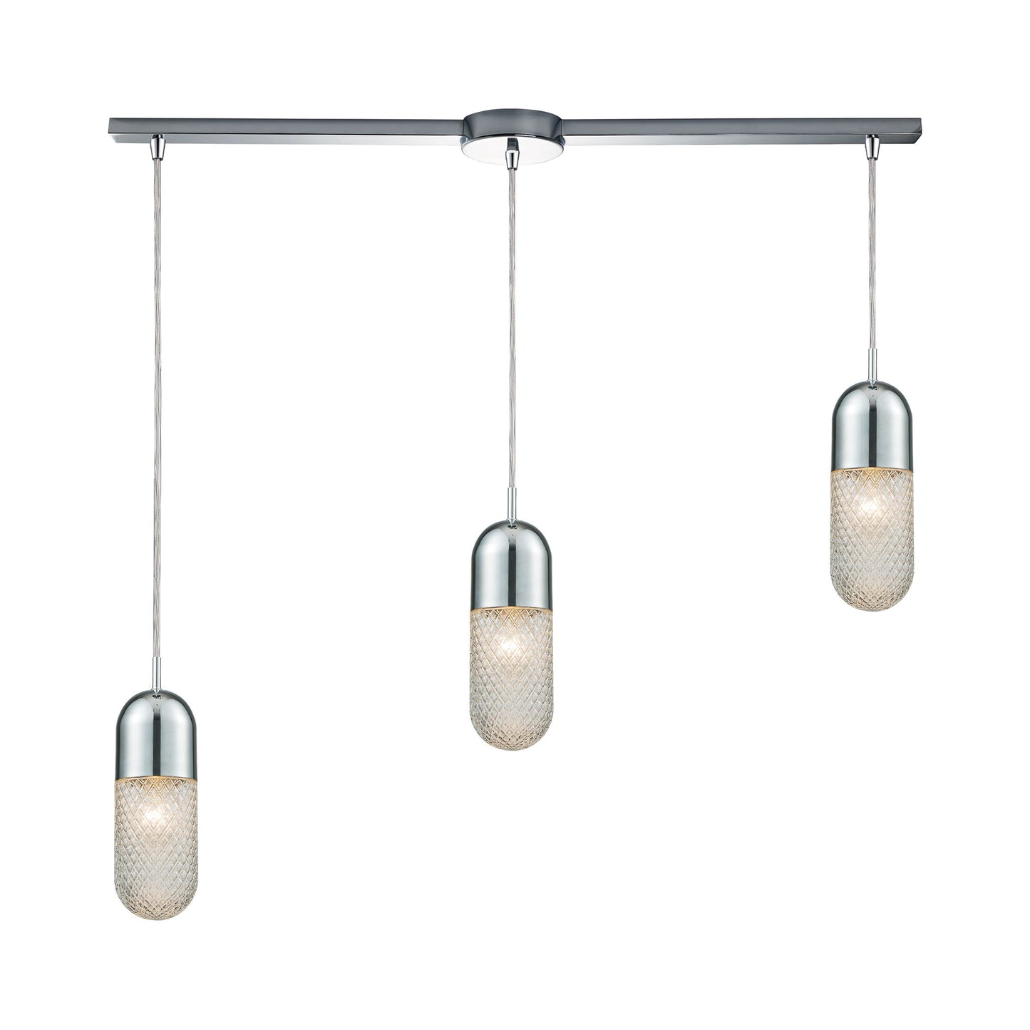 Capsula 38'' Wide 3-Light Slim Linear Pendant - Polished Chrome
