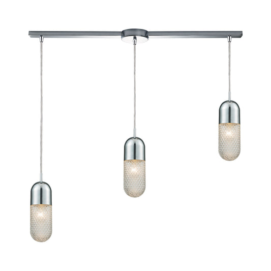 Capsula 38'' Wide 3-Light Slim Linear Pendant - Polished Chrome