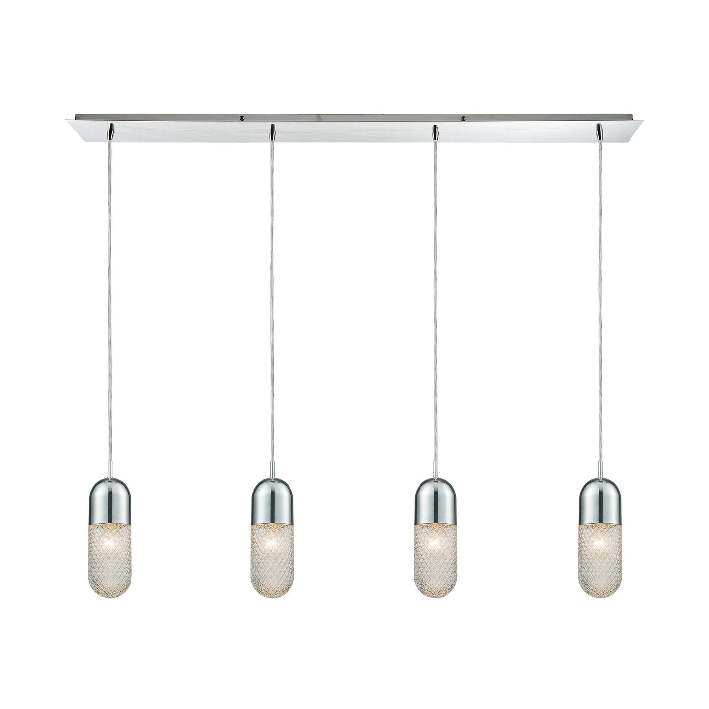 Capsula 46'' Wide 4-Light Linear Pendant - Polished Chrome