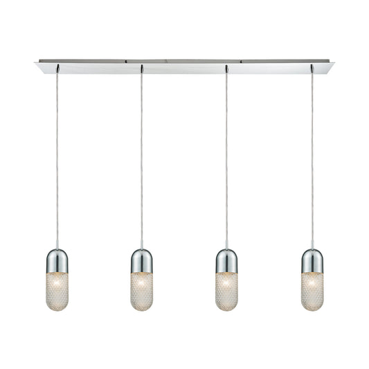 Capsula 46'' Wide 4-Light Linear Pendant - Polished Chrome