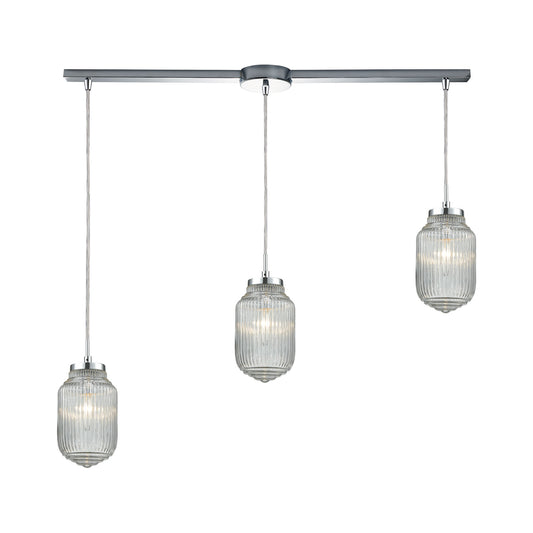 Dubois 38'' Wide 3-Light Slim Linear Pendant - Polished Chrome