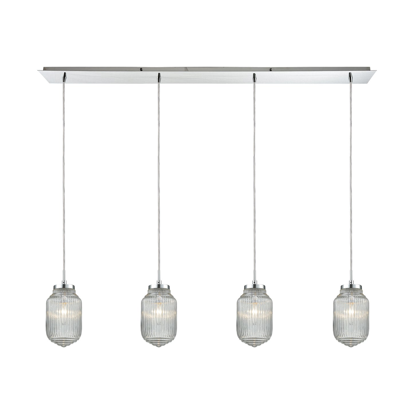 Dubois 10'' Wide 4-Light Linear Pendant - Polished Chrome