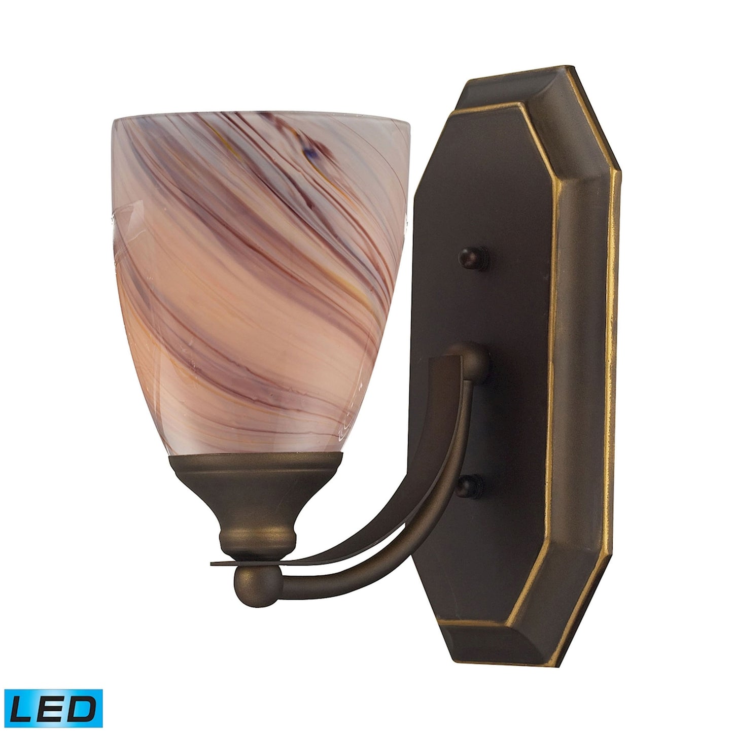Mix and Match Vanity 5'' Wide 1-Light Vanity Light - Aged Bronze