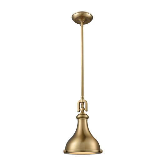 Rutherford 9'' Wide 1-Light Mini Pendant - Satin Brass - Includes Adapter Kit