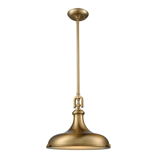 Rutherford 15'' Wide 1-Light Pendant - Satin Brass