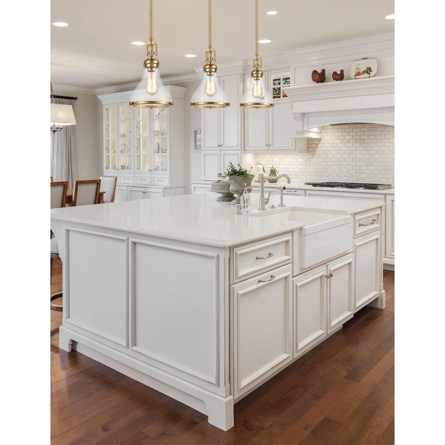 Rutherford 9'' Wide 1-Light Mini Pendant - Satin Brass
