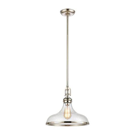 Rutherford 15'' Wide 1-Light Pendant - Polished Nickel