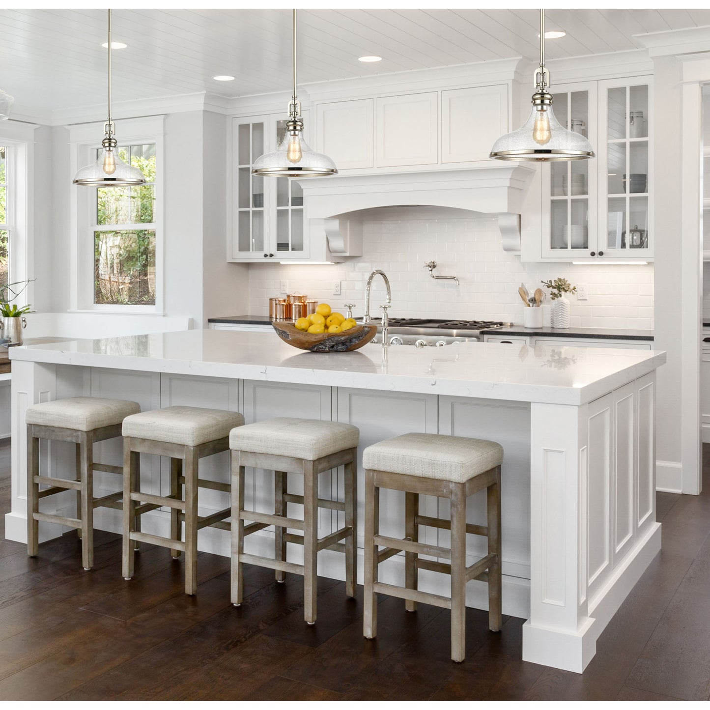 Rutherford 15'' Wide 1-Light Pendant - Polished Nickel