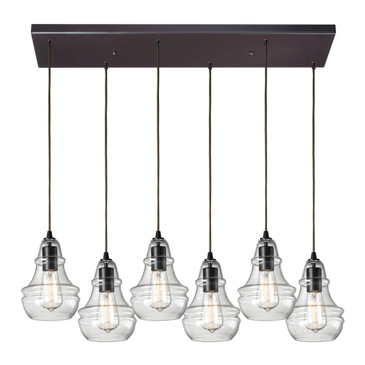 Menlow Park 30'' Wide 6-Light Multi Pendant - Oiled Bronze