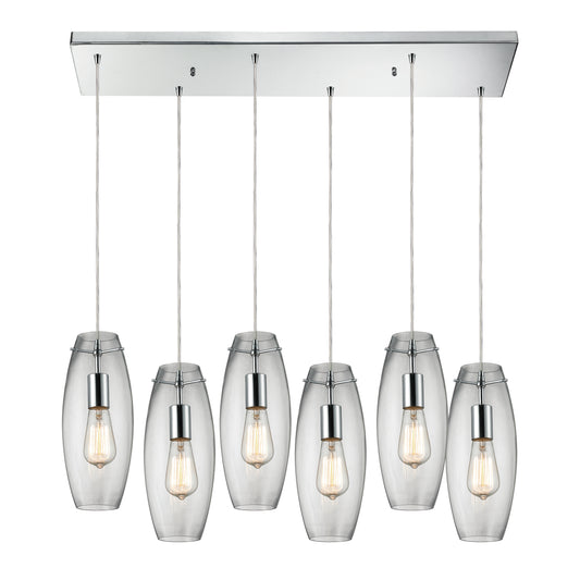 Menlow Park 9'' Wide 6-Light Multi Pendant - Polished Chrome