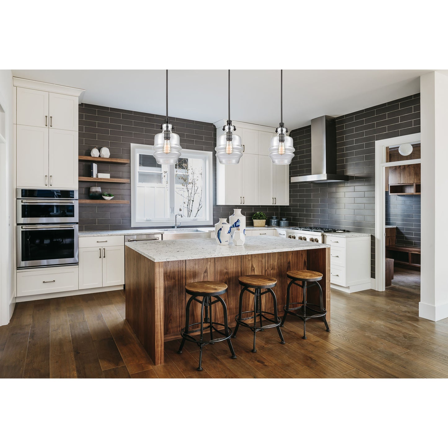 Zumbia 8'' Wide 1-Light Mini Pendant - Oil Rubbed Bronze with Clear Glass