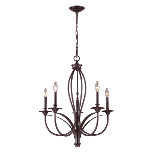 Medford 26'' Wide 5-Light Chandelier - Oiled Bronze
