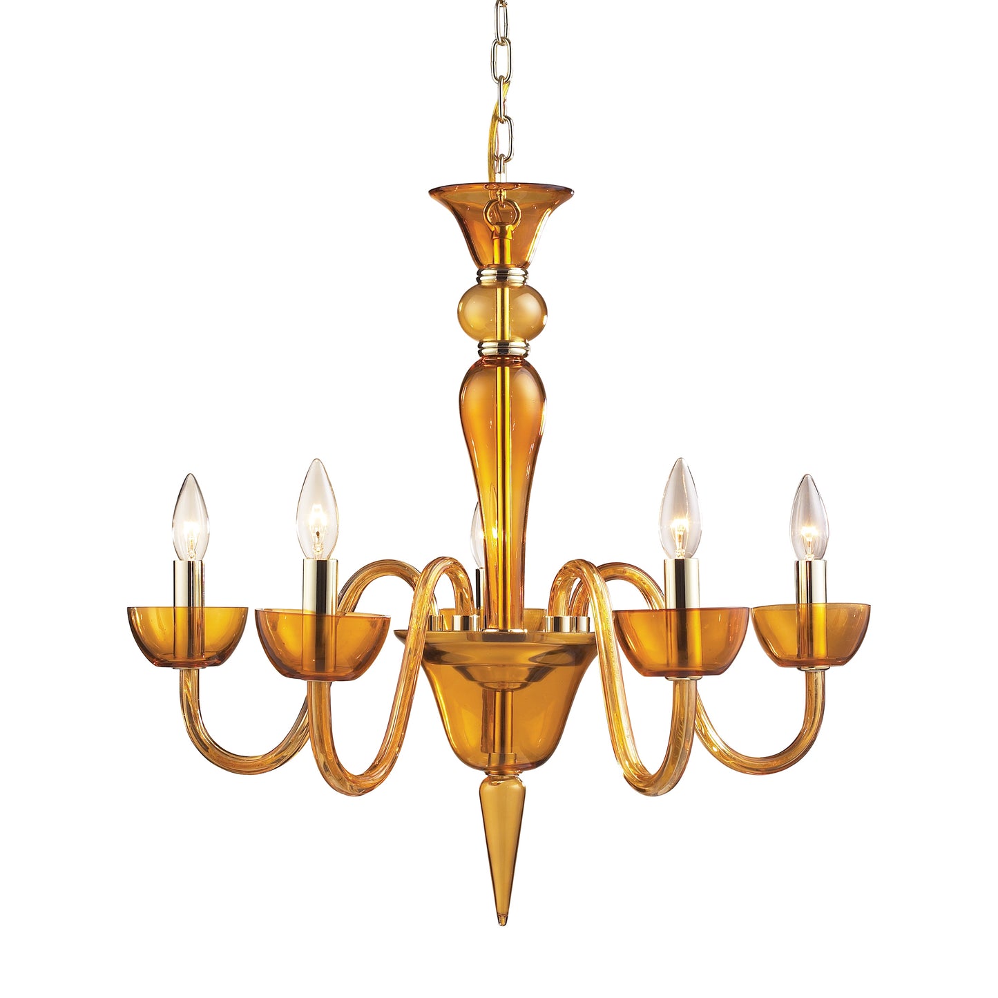 Vidriana 24'' Wide 5-Light Chandelier - Polished Chrome