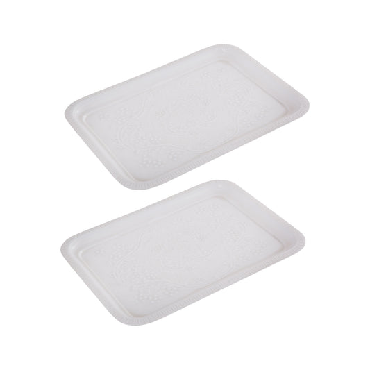 Marquette Tray - White Set of 2