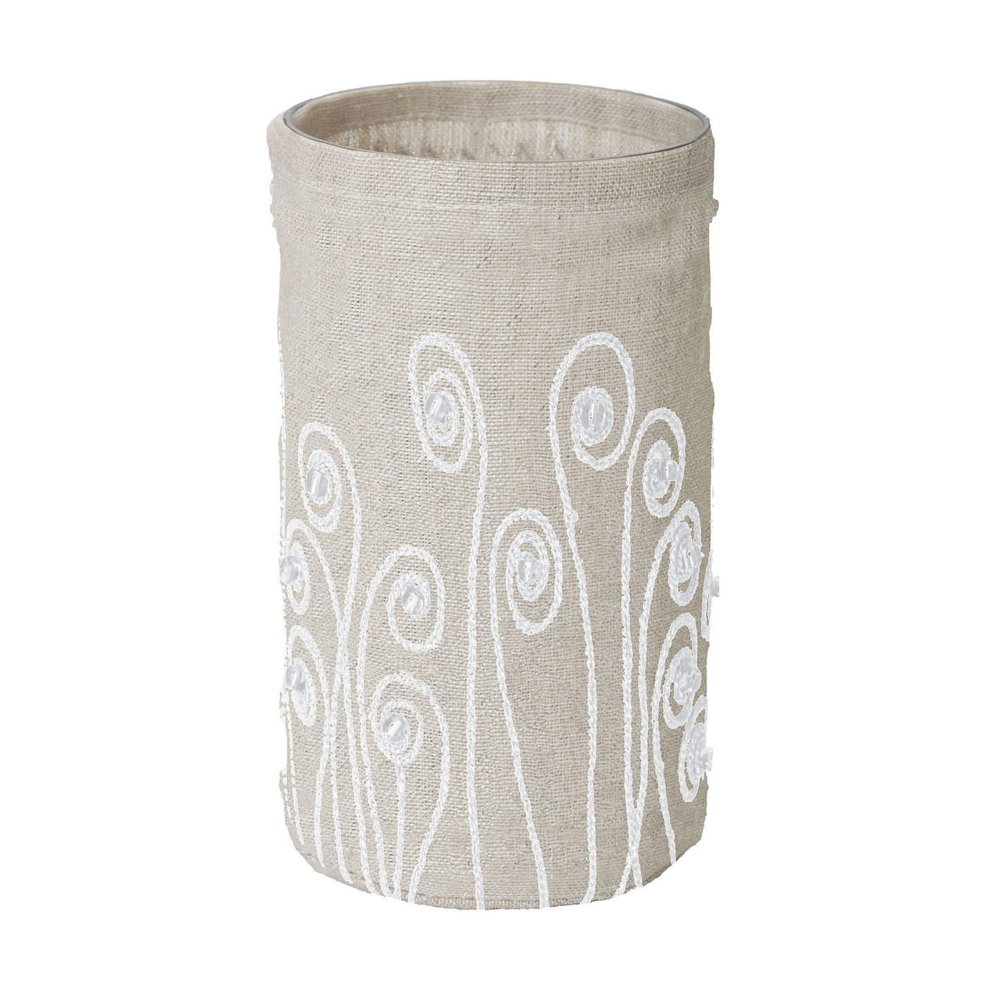 Linen Silver Stitched Fiddle Head-l