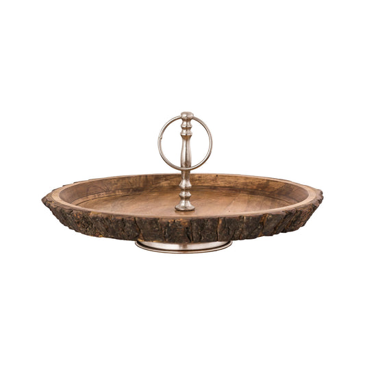 Lavon Pedestal Tray - Natural