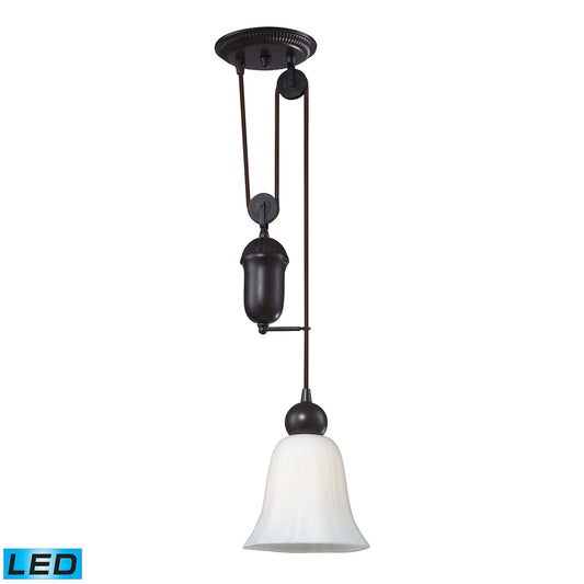 Farmhouse 7'' Wide 1-Light Mini Pendant - Oiled Bronze - Includes LED Bulb