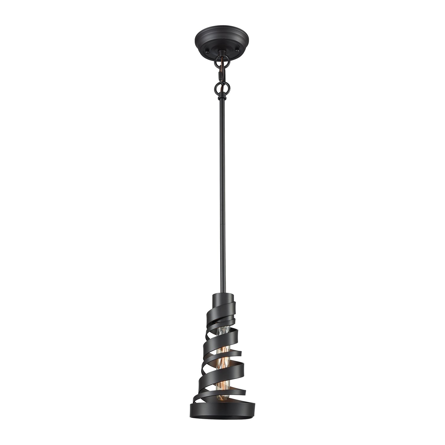 Zabrina 5'' Wide 1-Light Mini Pendant - Oil Rubbed Bronze with Metal Shade - Includes Adapter Kit