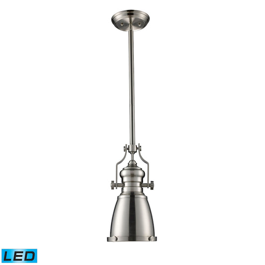 Chadwick 7.5'' Wide 1-Light Mini Pendant - Satin Nickel - Includes LED Bulb