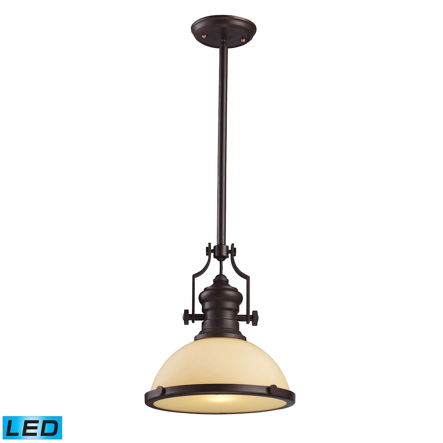 Chadwick 13'' Wide 1-Light Pendant - Oiled Bronze - Includes LED Bulb