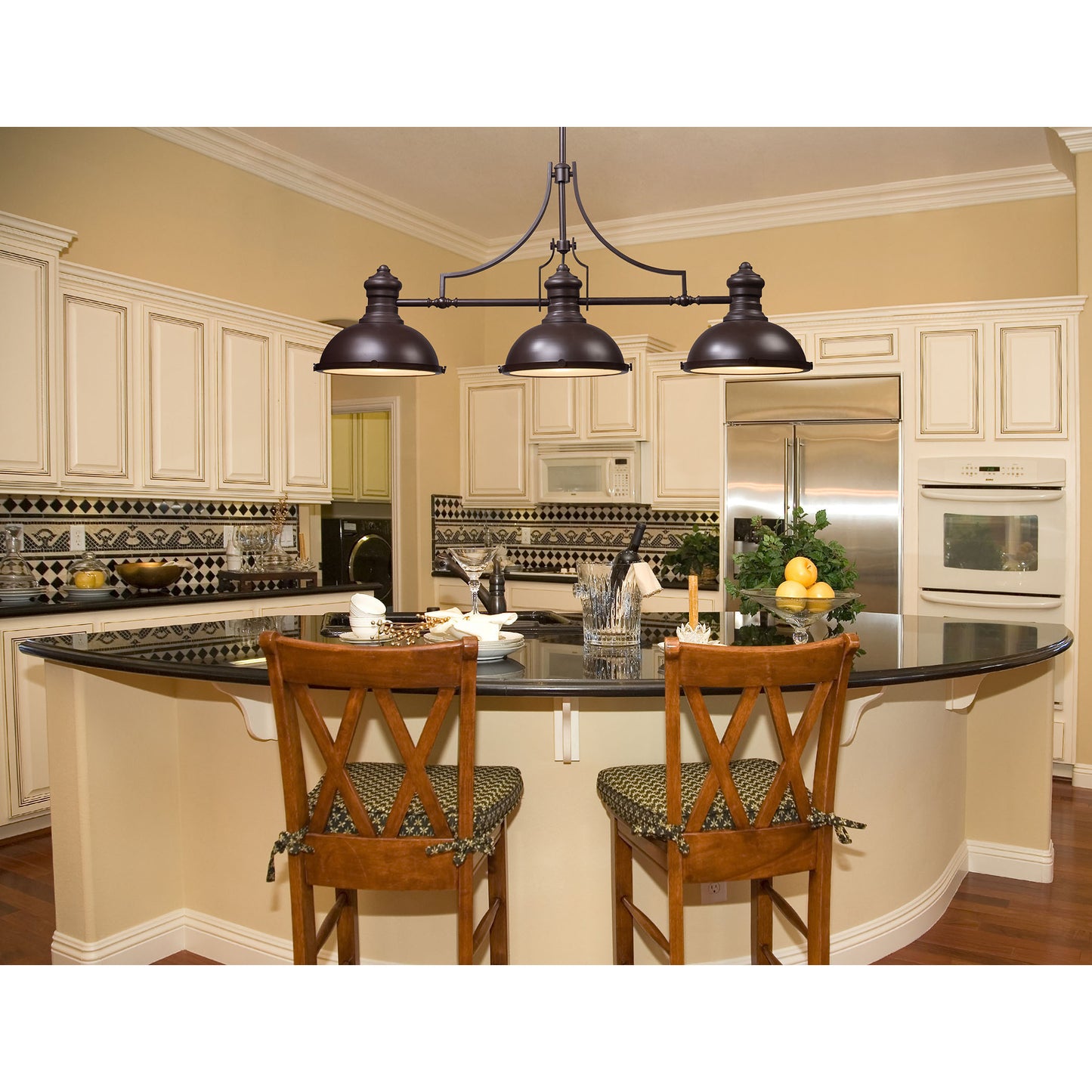 Chadwick 47'' Wide 3-Light Linear Chandelier - Oiled Bronze