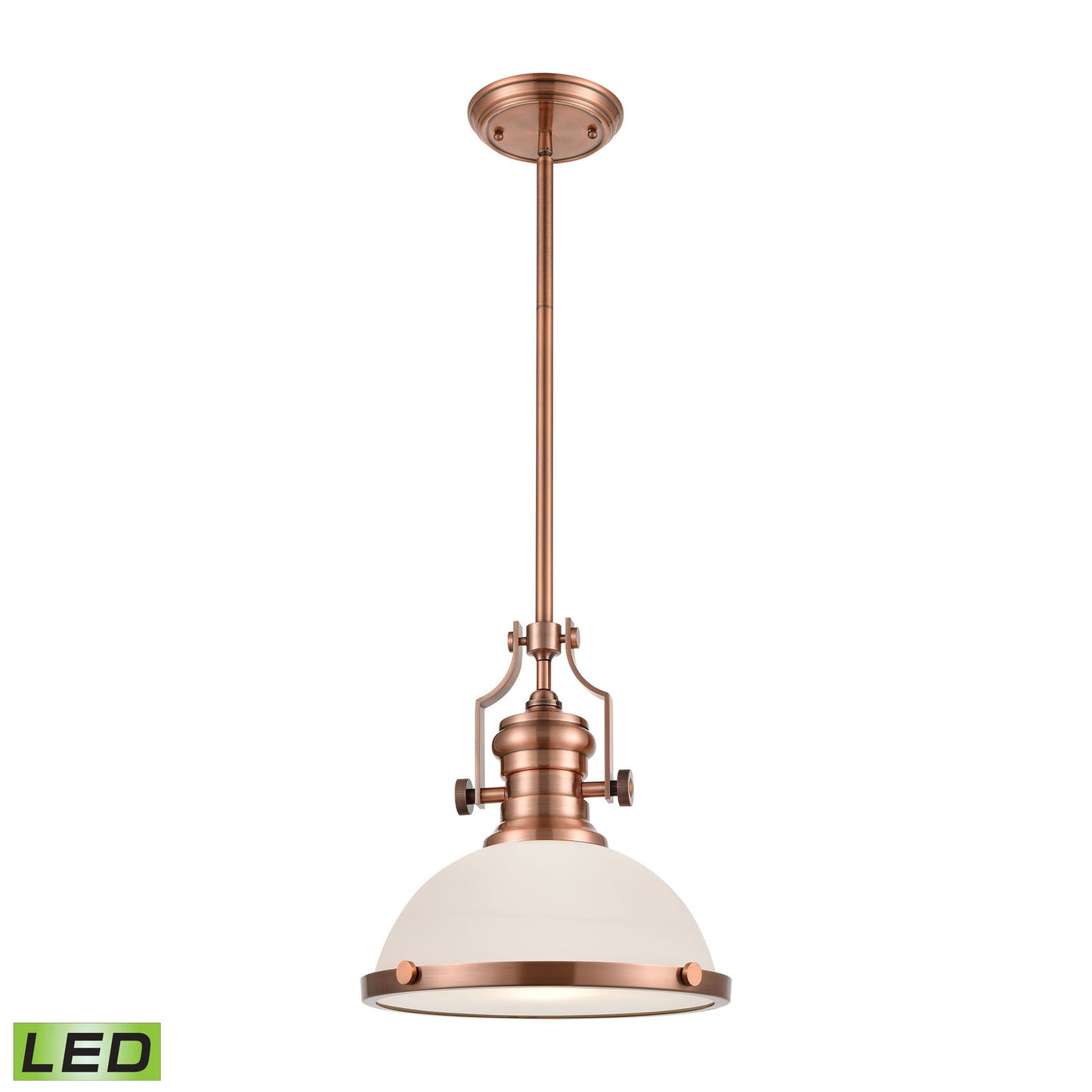 Chadwick 13'' Wide 1-Light Pendant - Antique Copper - Includes LED Bulb