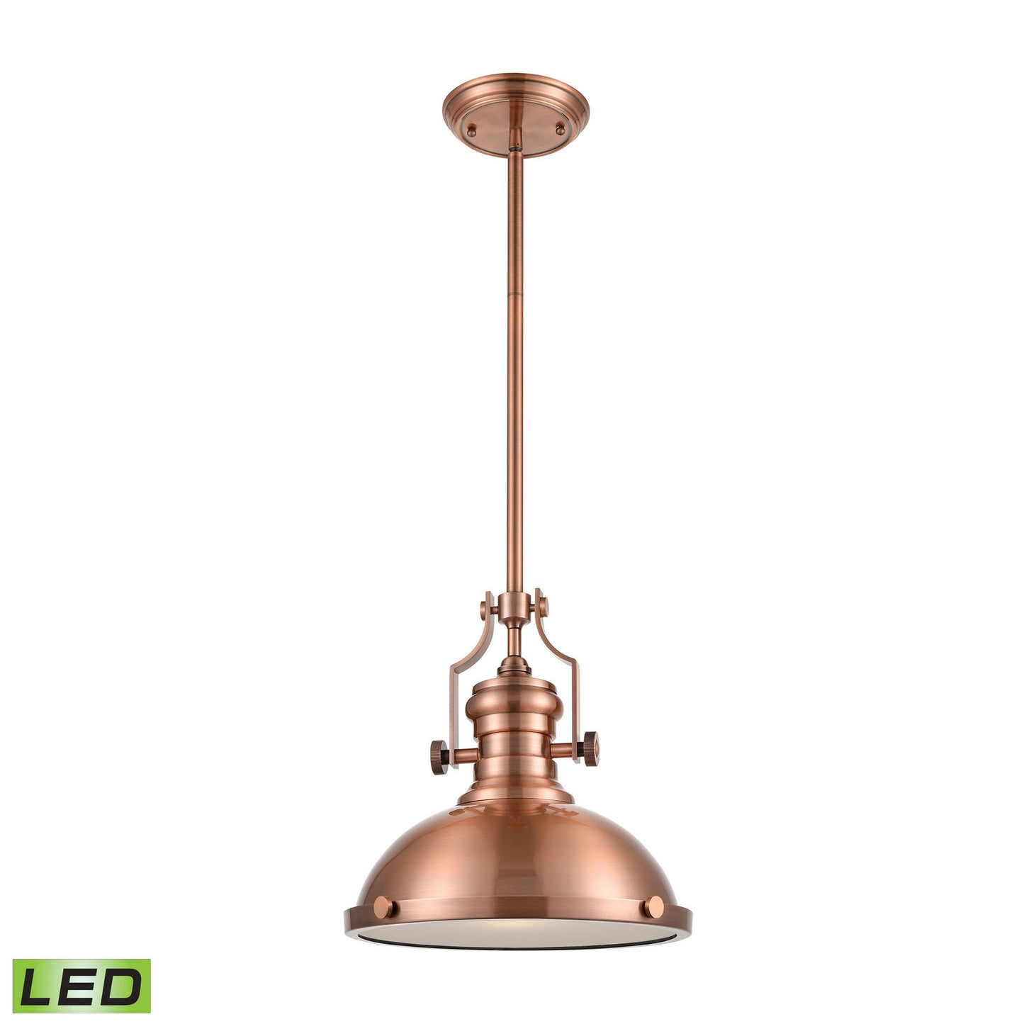 Chadwick 13'' Wide 1-Light Pendant - Antique Copper - Includes LED Bulb