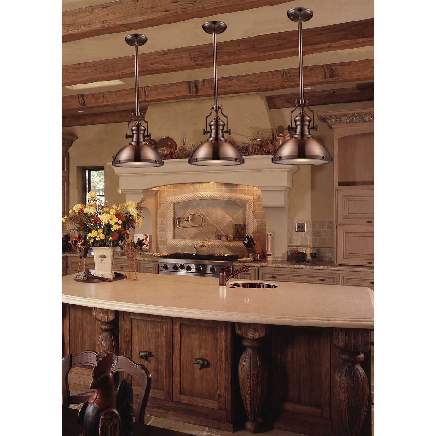 Chadwick 13'' Wide 1-Light Pendant - Antique Copper