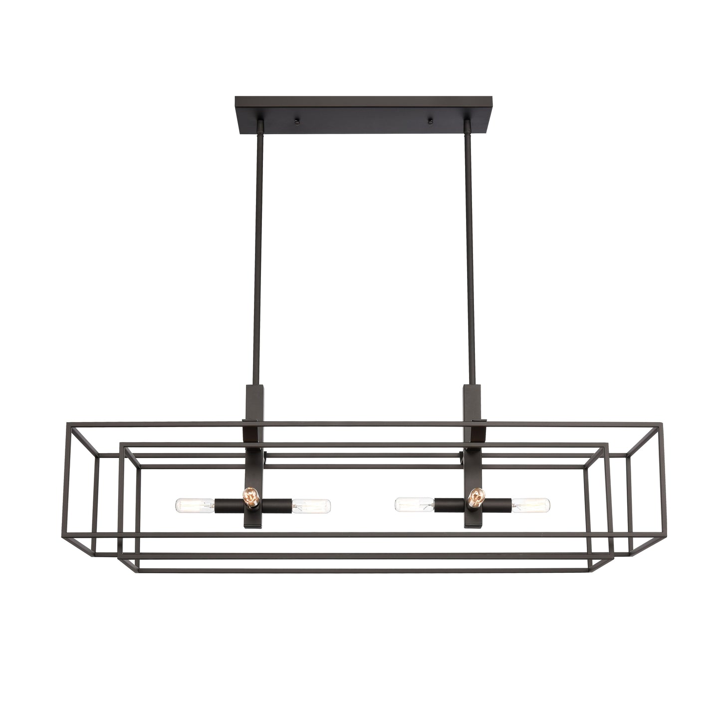 Kinsley 38'' Wide 8-Light Linear Chandelier - Oil Rubbed Bronze