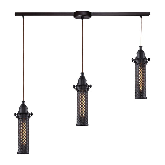 Fulton 36'' Wide 3-Light Slim Linear Pendant - Oil Rubbed Bronze