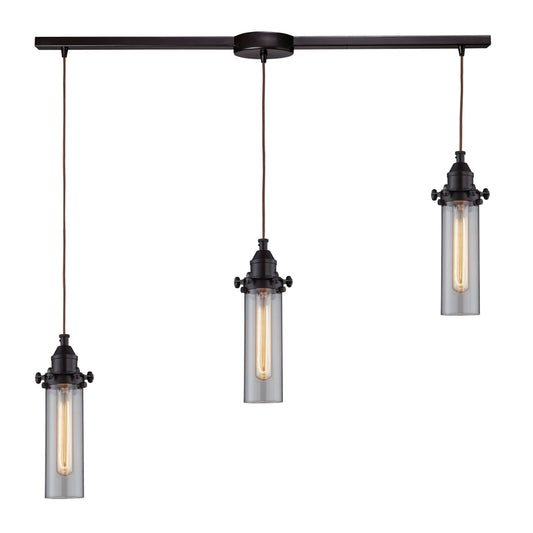 Fulton 36'' Wide 3-Light Slim Linear Pendant - Oil Rubbed Bronze