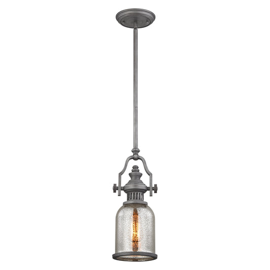 Chadwick 6'' Wide 1-Light Mini Pendant - Weathered Zinc