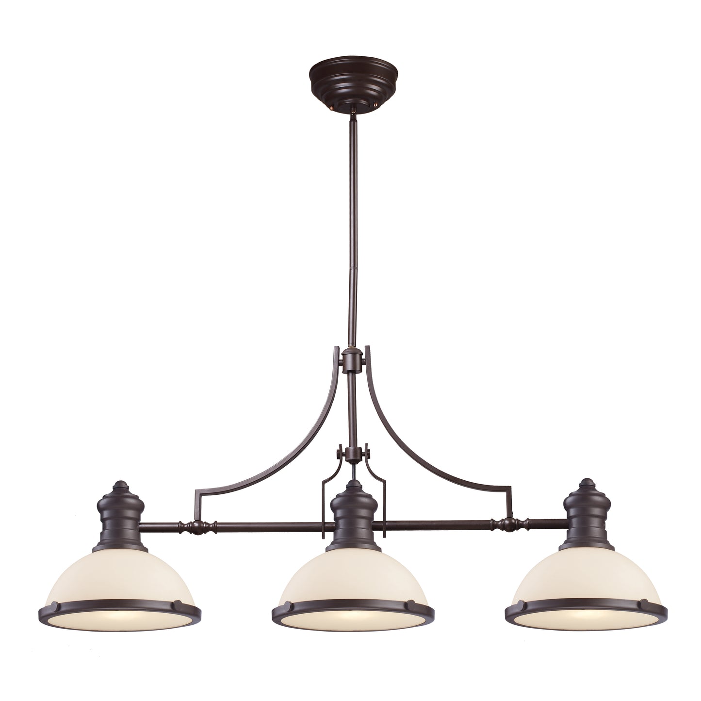 Chadwick 47'' Wide 3-Light Linear Chandelier - Oiled Bronze